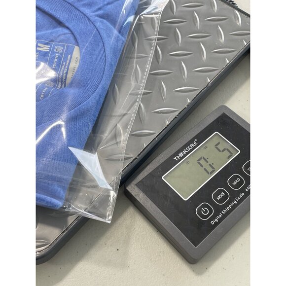 Homefield Crewneck Short Sleeve T Shirt Mens M Blue Cotton Poly Plaid Basic Tee - Picture 6 of 6